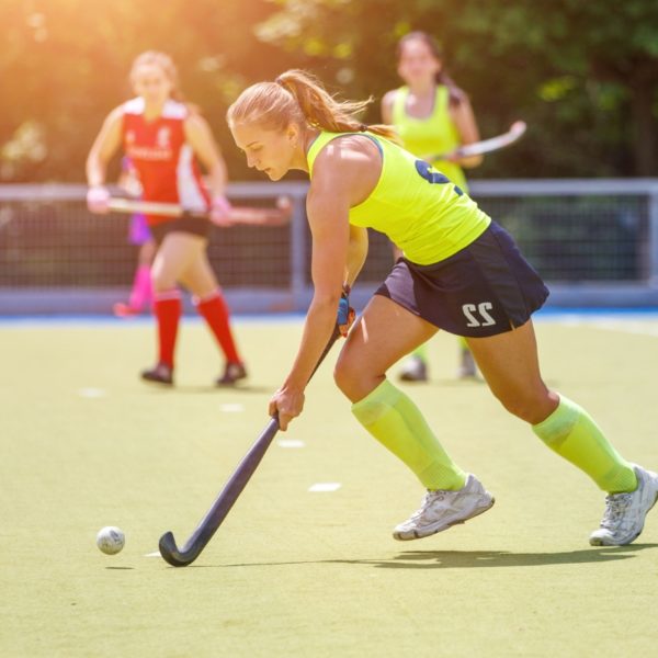 Match d'une équipe de hockey amateur féminin