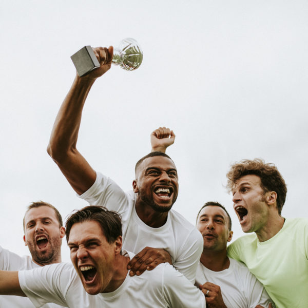 Victoire d'une équipe de sportif collectif