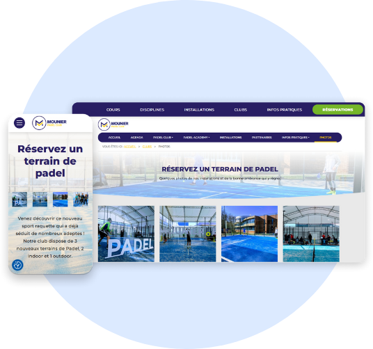 Personnalisez le site internet de votre club à votre image.